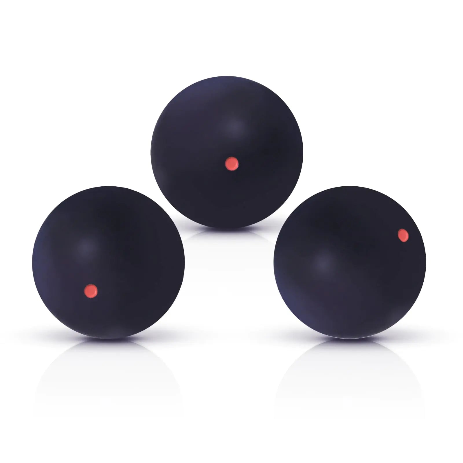 Flylin 37mm Single Dot Squash Balls, High Bounce, 3-Pack