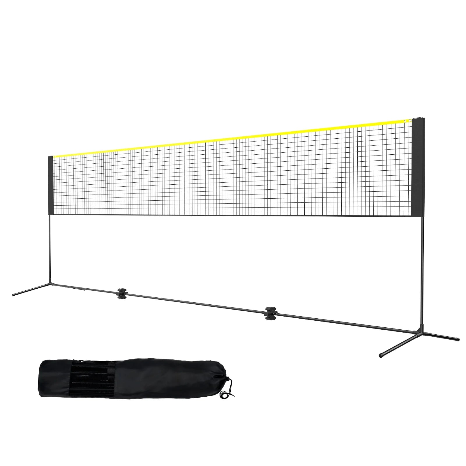 Multi-Sport Net Set, Adjustable Height for Badminton, Pickleball, and Tennis, 17Ft Width, Foldable and Portable Design with Poles, Base, and Travel Bag, Ideal for Family Fun