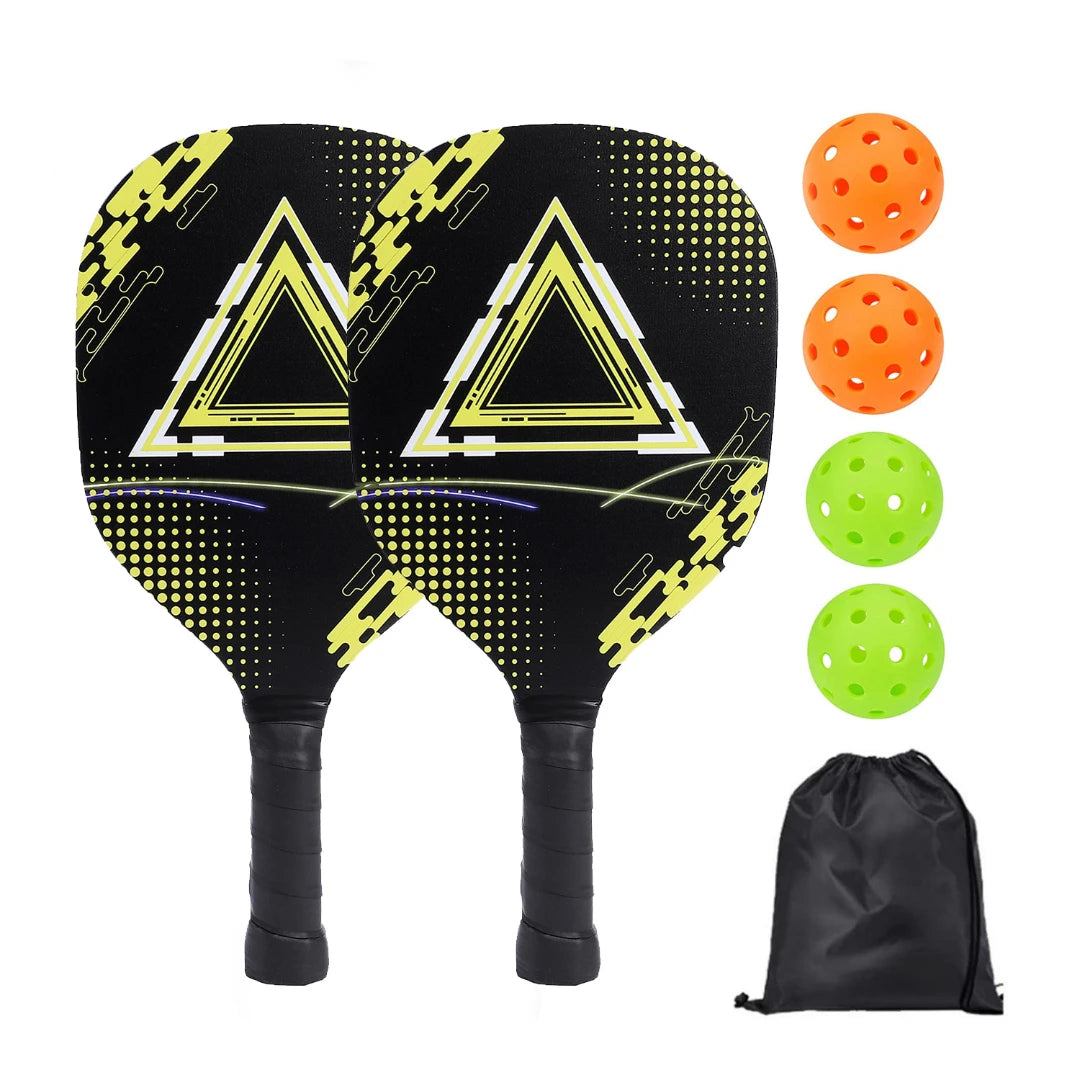 Pickle Ball Paddle Set 1 Portable Carry Bag Pickleball Paddles Pickleball Rackets with 2 Paddles 4 Pickleball Balls for Beginner