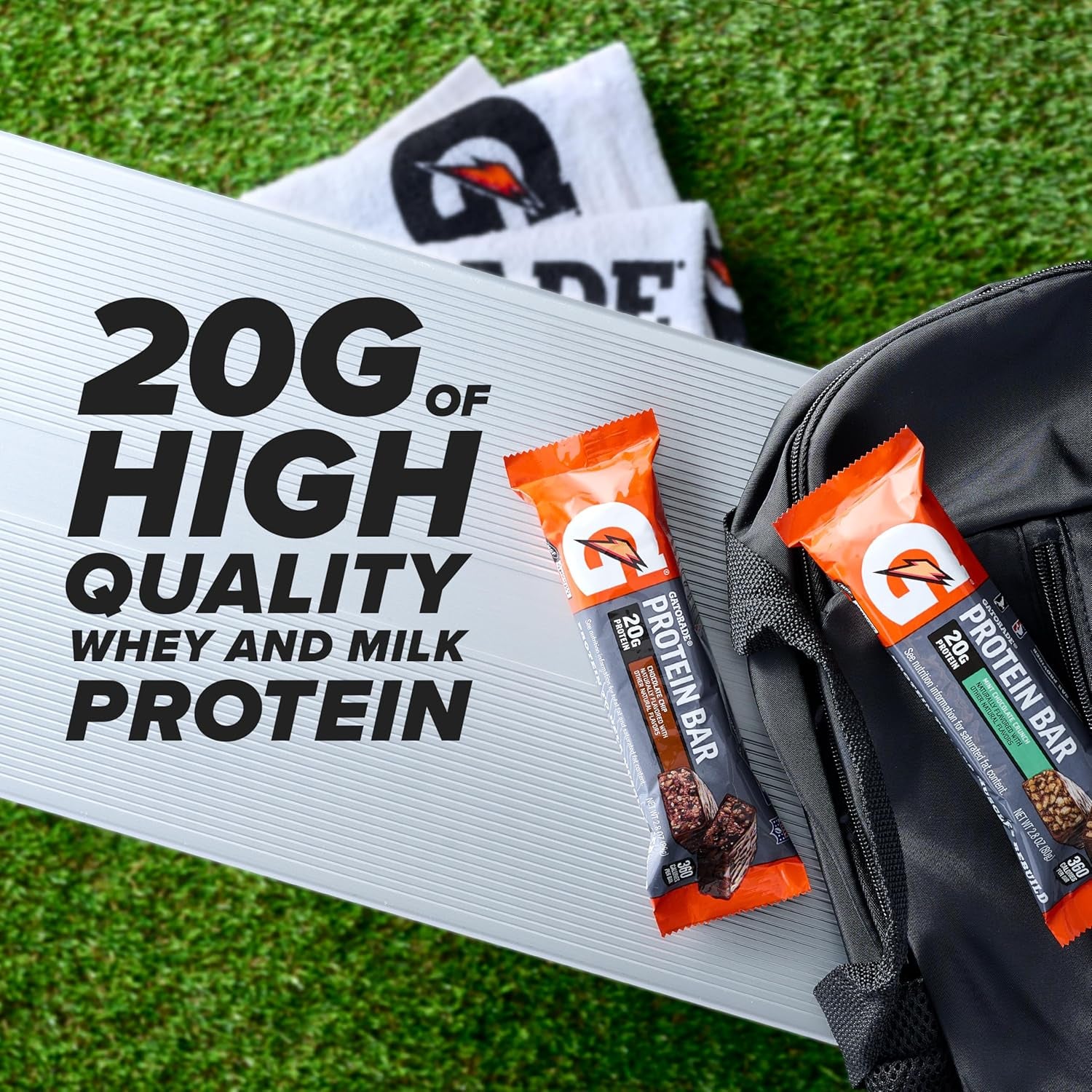 Whey Protein Bars, Cookies & Crème Flavor, 2.8 Oz (Pack of 12, 20G Protein per Bar)