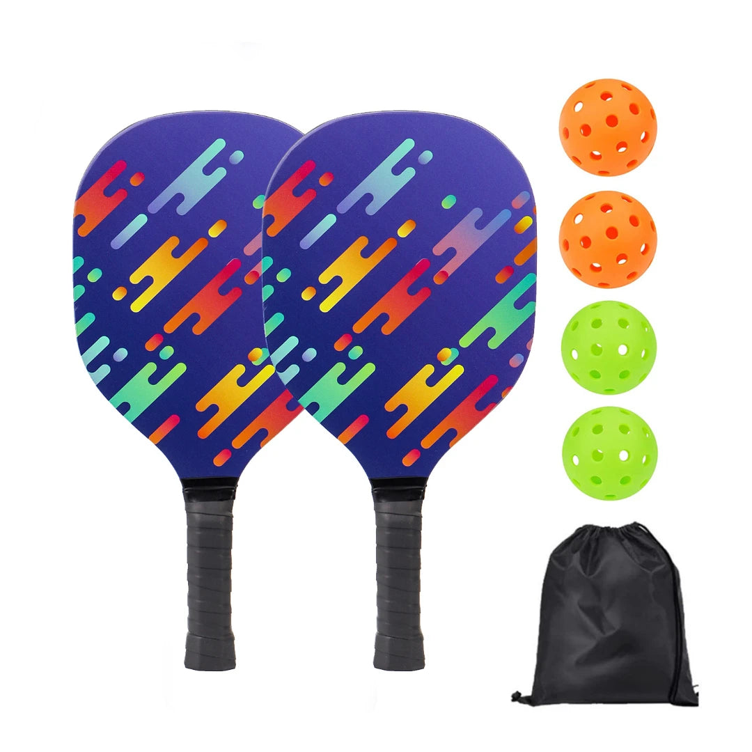 Pickle Ball Paddle Set 1 Portable Carry Bag Pickleball Paddles Pickleball Rackets with 2 Paddles 4 Pickleball Balls for Beginner