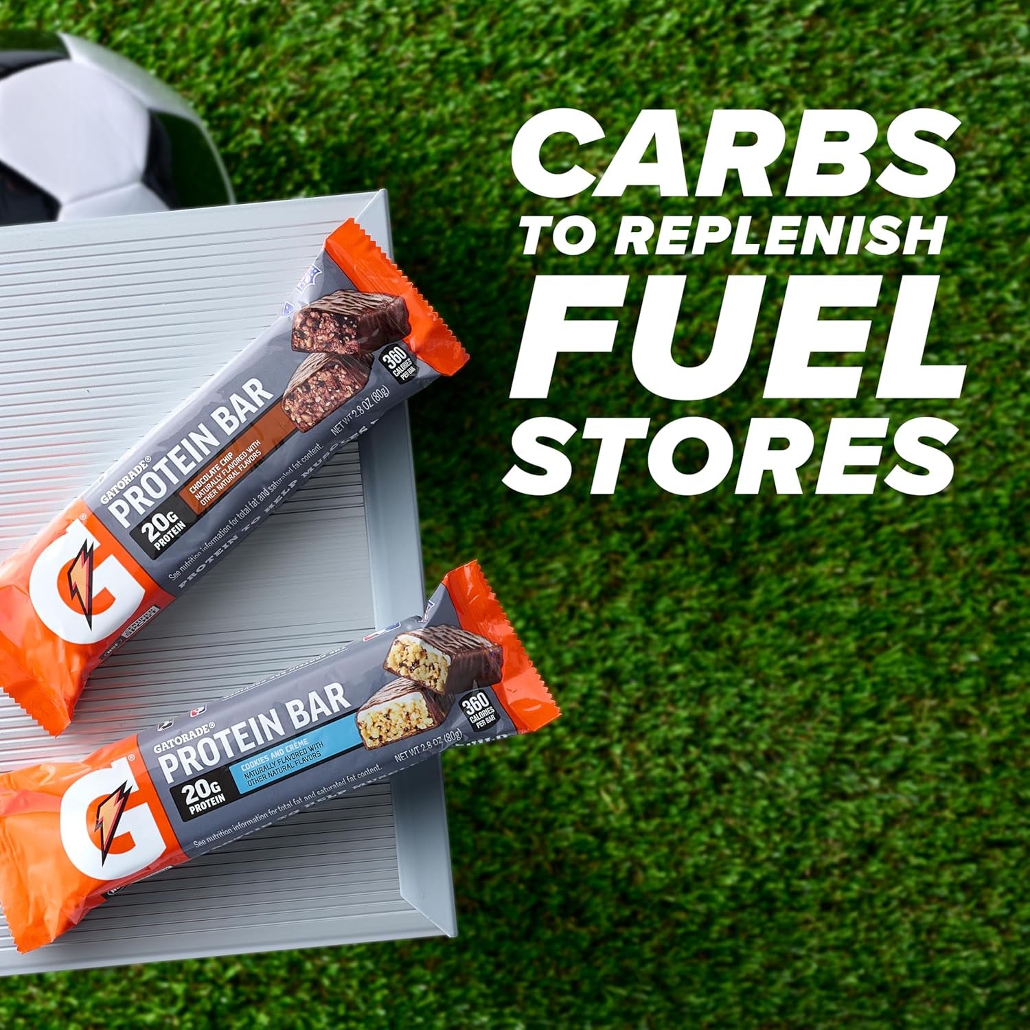 Whey Protein Bars, Cookies & Crème Flavor, 2.8 Oz (Pack of 12, 20G Protein per Bar)