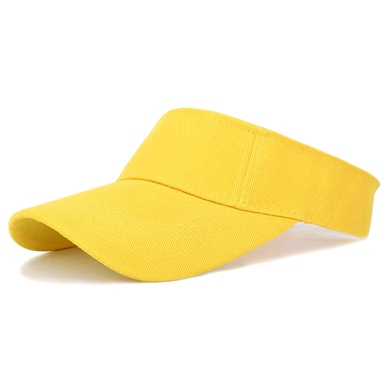 Summer Sun Hats Men Women Cotton Adjustable Visor UV Protection Top Empty Solid Sport Tennis Golf Running Sunscreen Baseball Cap