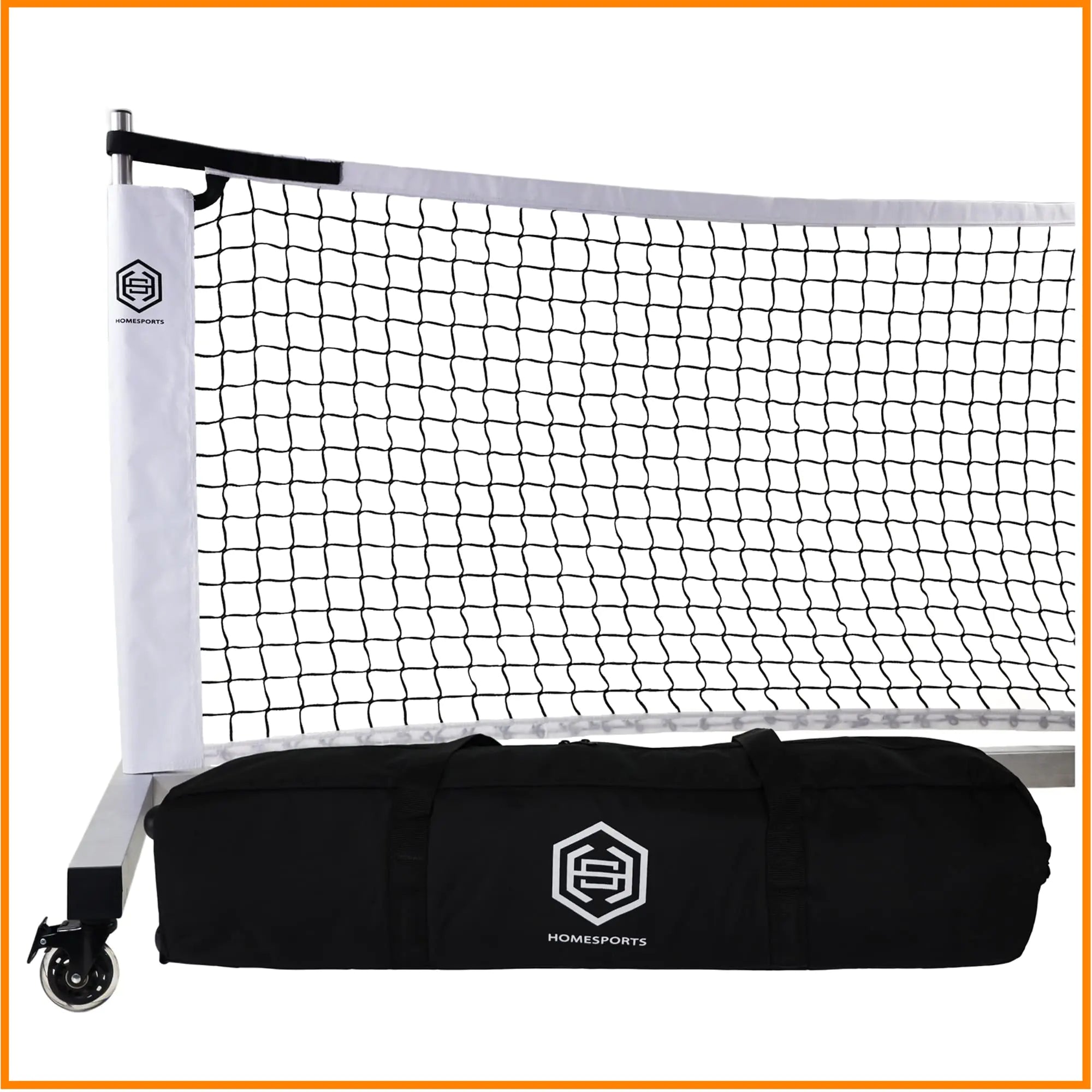 Dominator Portable Indoor/Outdoor Pickleball Net, Rust-Proof Aluminum, Rolling Carry Bag