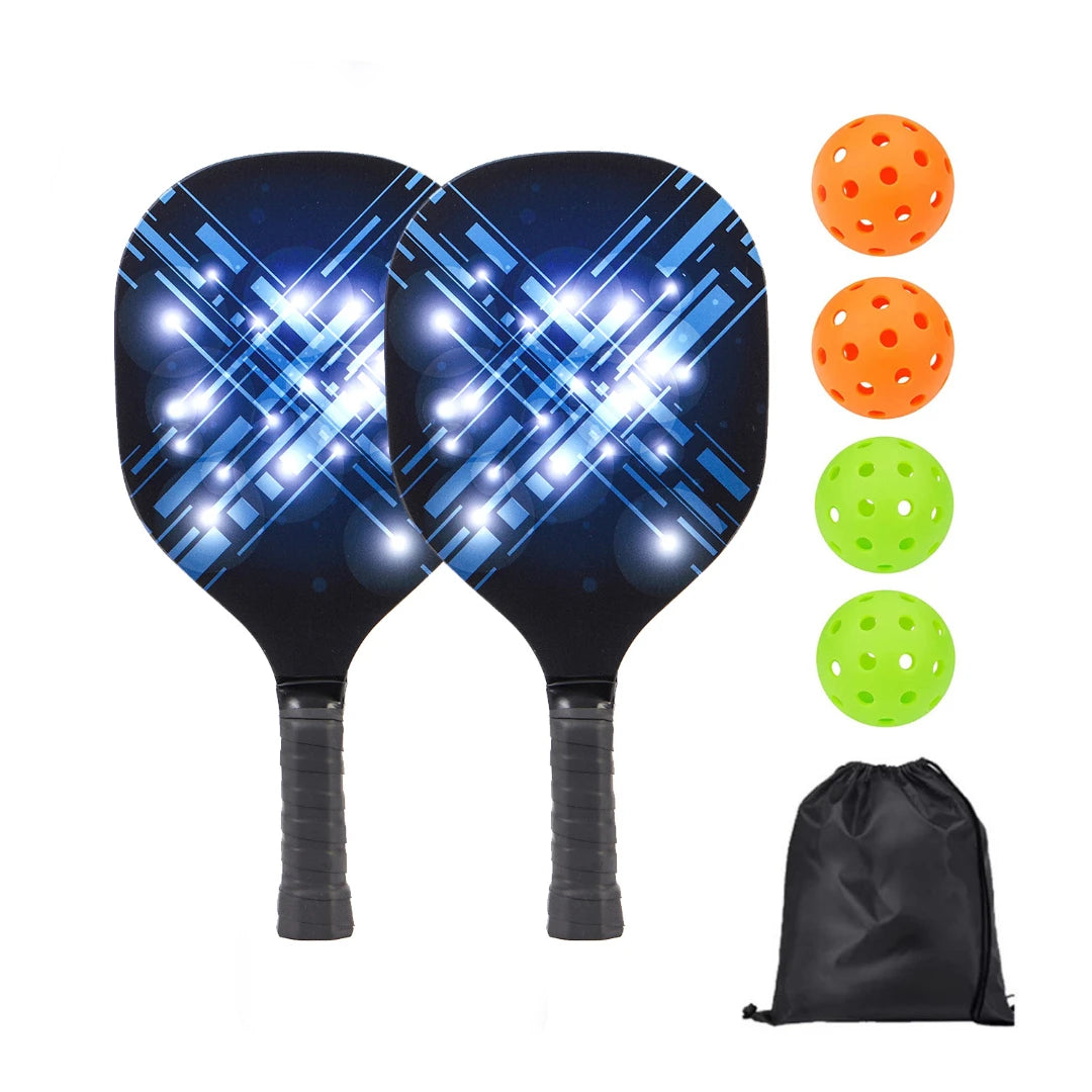 Pickle Ball Paddle Set 1 Portable Carry Bag Pickleball Paddles Pickleball Rackets with 2 Paddles 4 Pickleball Balls for Beginner