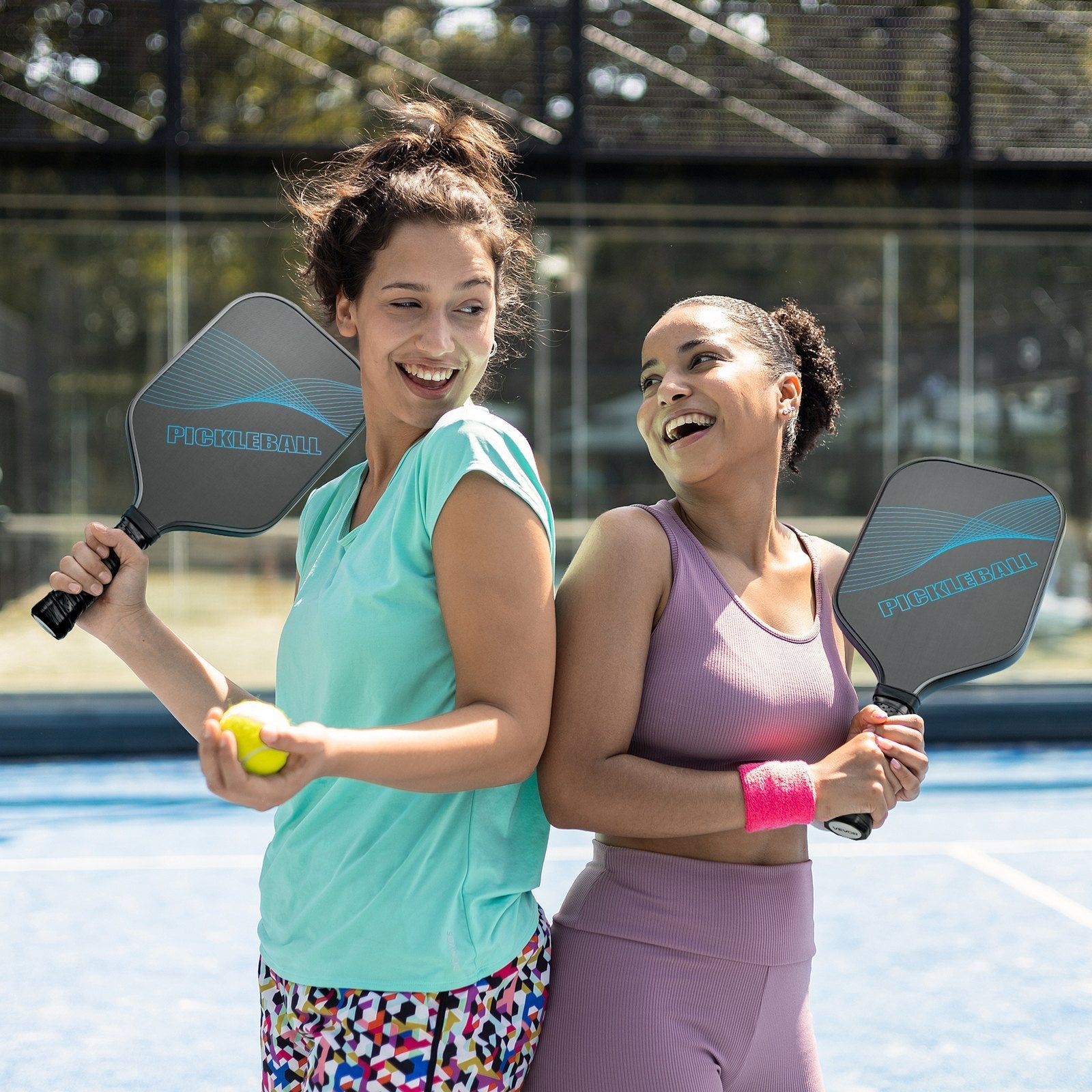 Pro Carbon Fiber Pickleball Paddle Honeycomb Core Racket For Adults Blue
