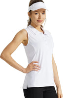 Ladies' Golf Jerseys Tennis Tops Fashionable Sleeveless POLO Shirts Casual Sports Tops