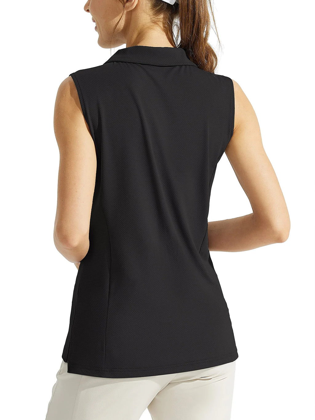 Ladies' Golf Jerseys Tennis Tops Fashionable Sleeveless POLO Shirts Casual Sports Tops