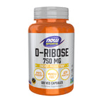 NOW Sports Energy Boost 750mg D-Ribose - 120 Vegan Caps