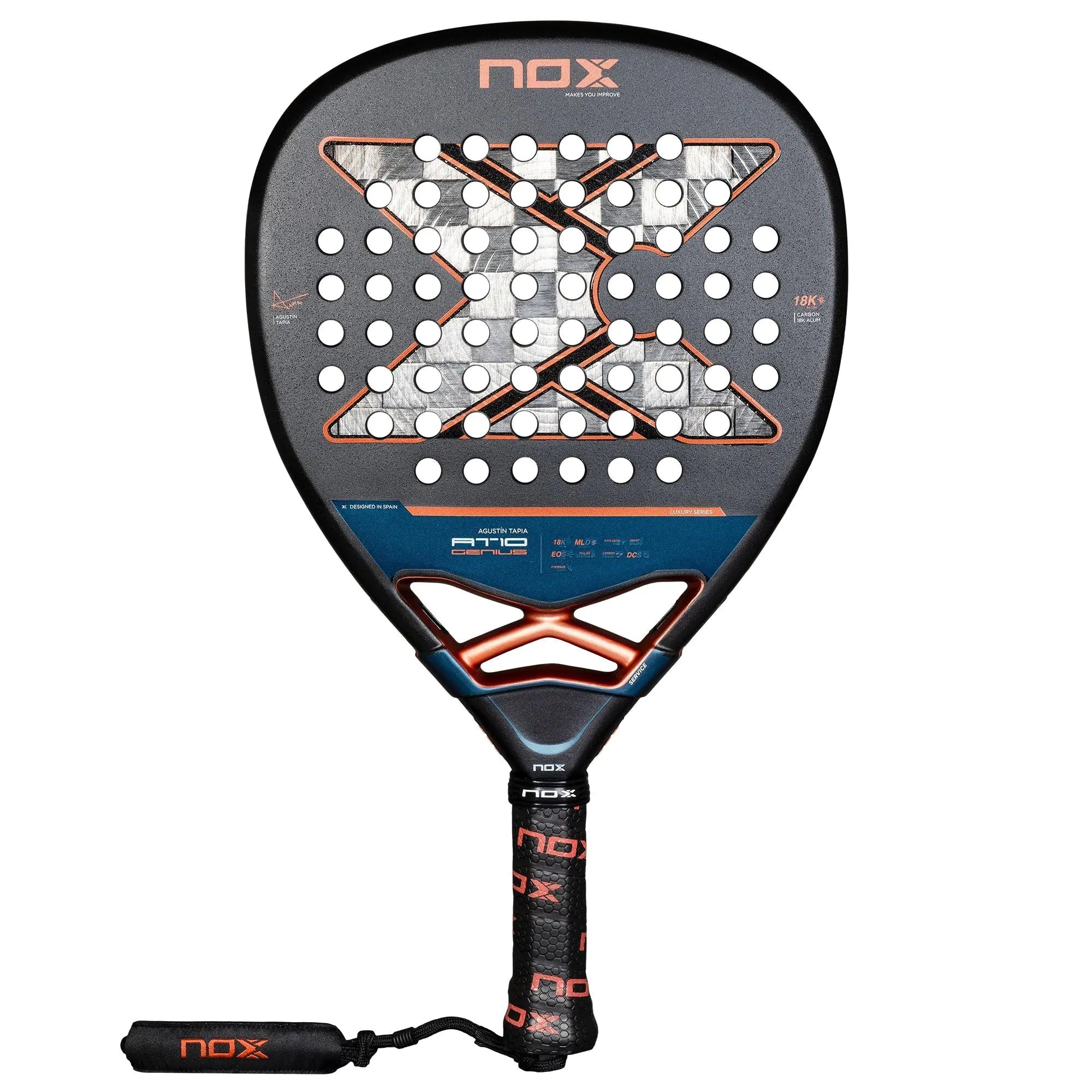 AT10 Genius Attack 18K Diamond Padel Racket by Agustin Tapia 2025