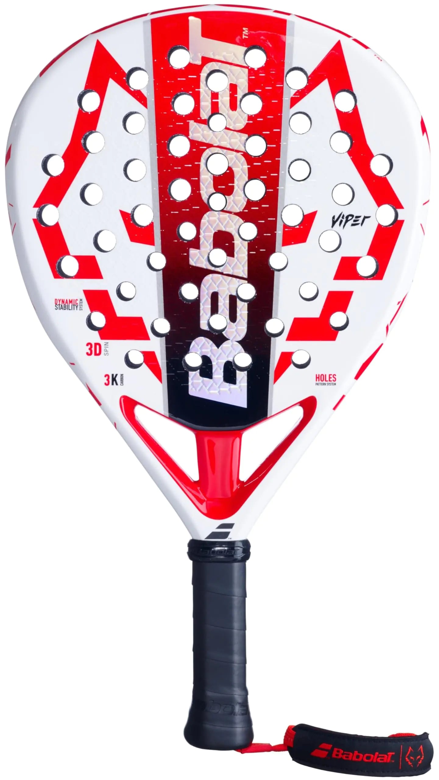 Babolat Technical Viper Juan Lebron Padel Racket (White/Red)