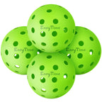 EasyTime 40-Hole Outdoor Pickleball Balls, USAPA Approved, High Bounce, 4-Pack (Green)
