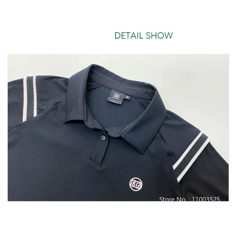 2025 New Blktee Golf Polo Shirts Women Long-Sleeved T-Shirt Ice Silk Sunscren Top Pleated Skirt High Waist Golf Skirts with Bag