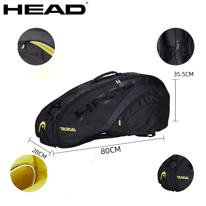 Genuine  6 Pack Tennis Bag Radical 25Th Anniversary Limited Edition Tenis Rackets Backpack Large Capacity Tenis Racquet Bag