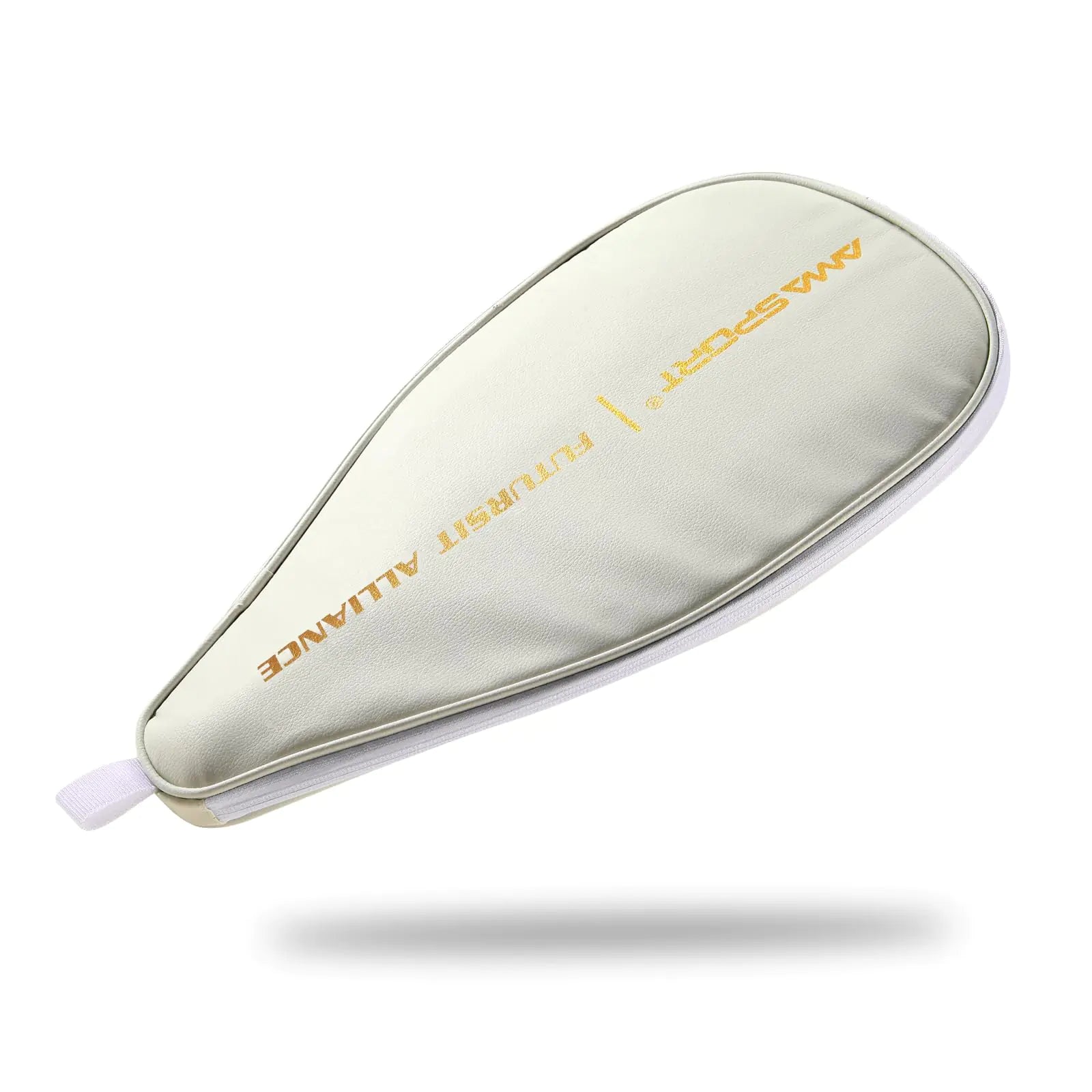 PICKLETECH AMA Sport Pickleball Paddle Cover, PU Leather, Full Protection, White