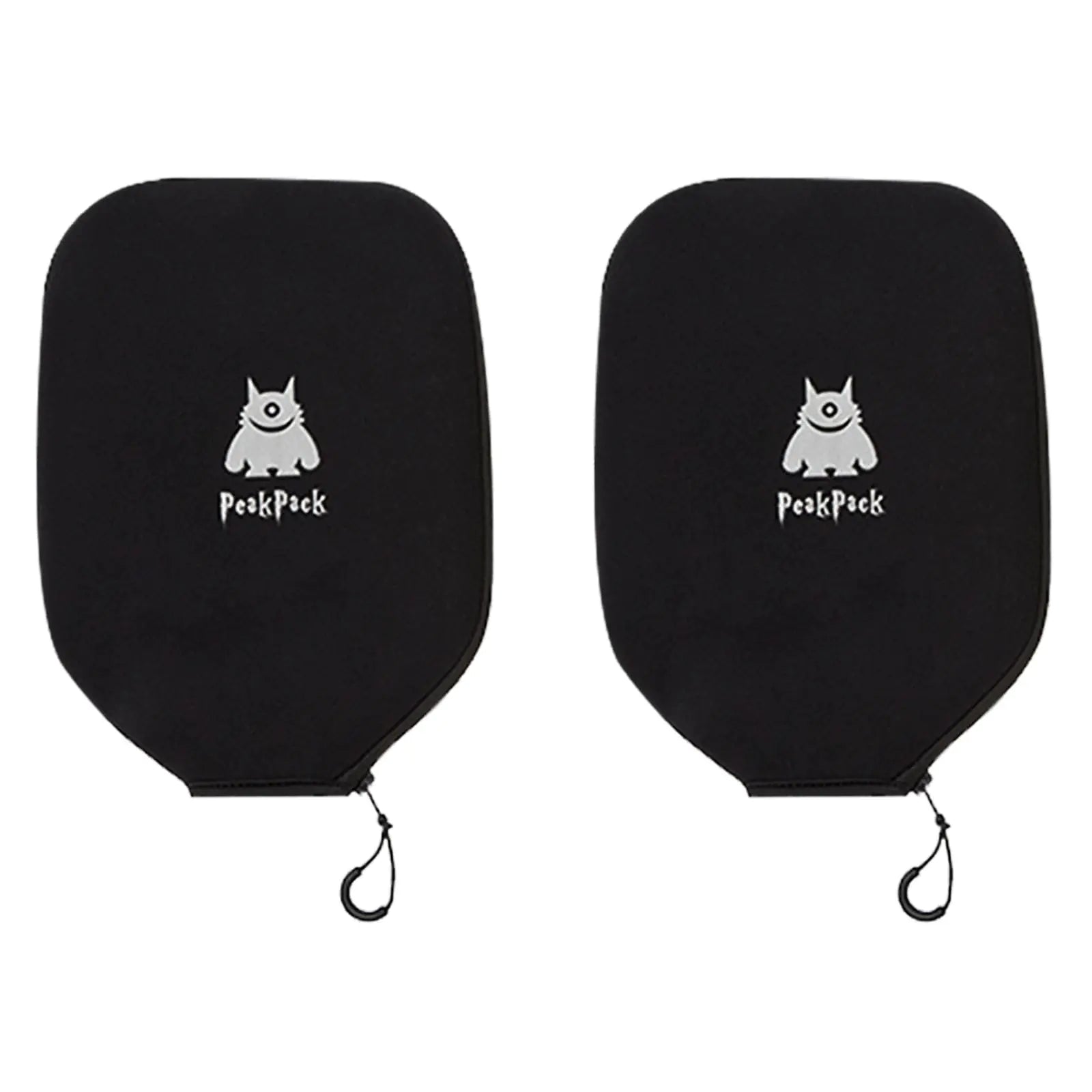 Universal Pickleball Paddle Cover, 9"x12.5", 2-Pack, Black