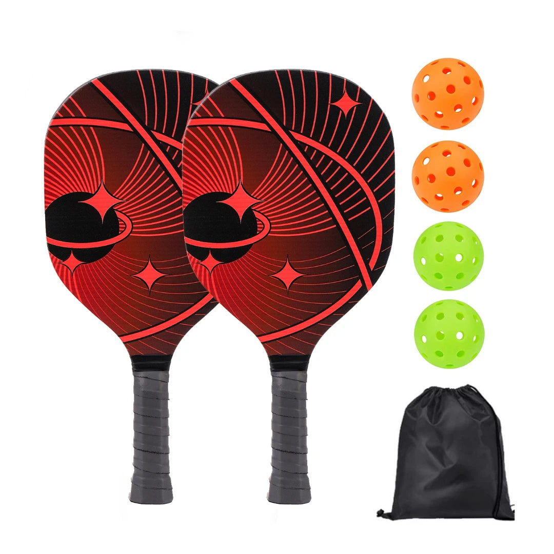 Pickle Ball Paddle Set 1 Portable Carry Bag Pickleball Paddles Pickleball Rackets with 2 Paddles 4 Pickleball Balls for Beginner