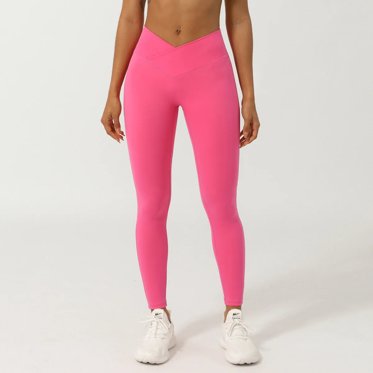Fitness Leggings Women Sport High Waist Yoga Pants Workout Leggings Cross Waist Gym Jogging Quick Dry Push up Tights Female