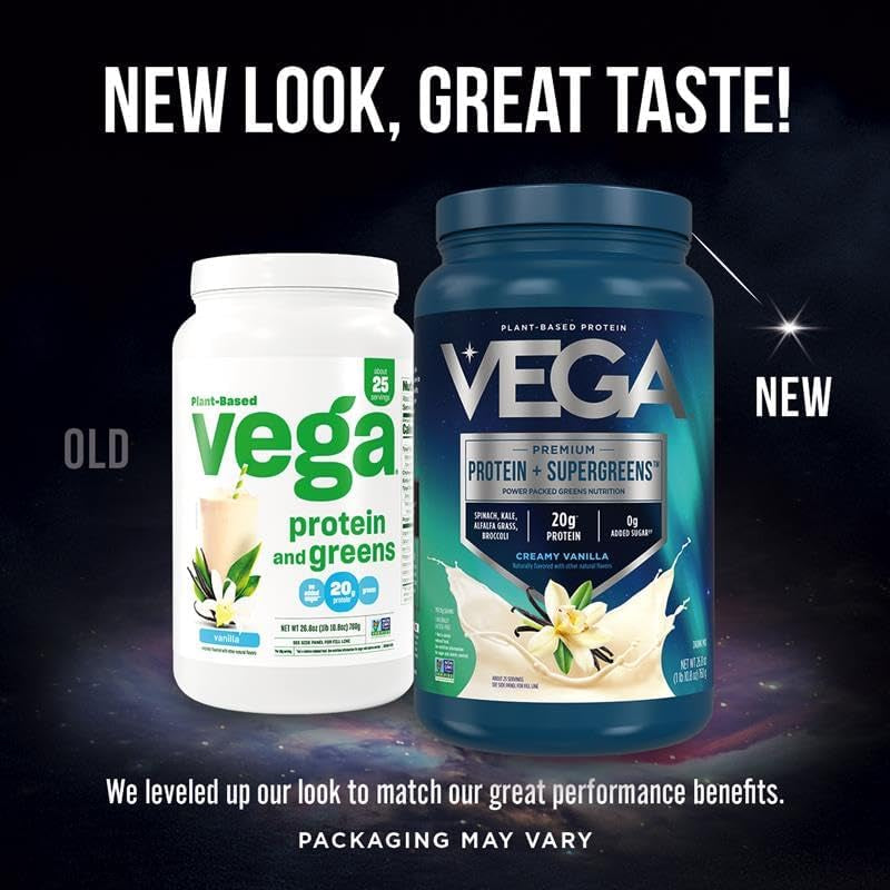 Protein + Supergreens - 20G Plant-Based Protein, Chocolate Flavor, 25 Servings, Enhanced with Real Greens & Vegetables, n Keto, 0G Added Sugar, Non-GMO, Gluten-Free, Dairy-Free, 1.8 lbs (Packaging May Vary)