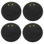 Generic 4-Pack Squash Balls, 38mm, Double Yellow Dot, High Bounce, Training