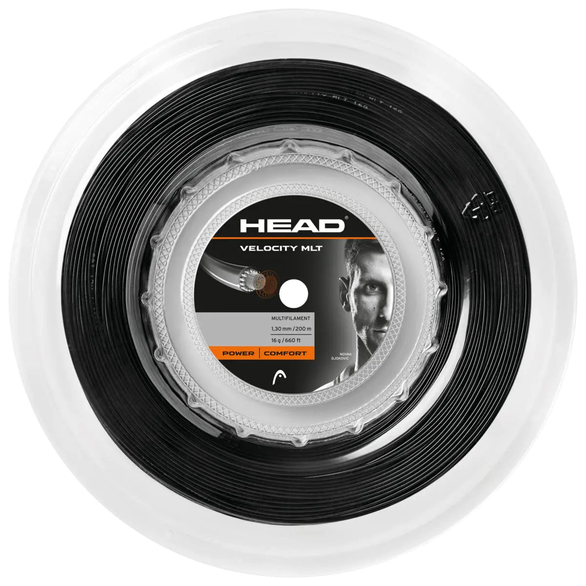 HEAD Velocity MLT High-Spin Tennis String - 660 Reel Black 17 Gauge