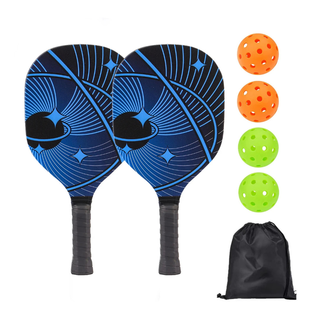 Pickle Ball Paddle Set 1 Portable Carry Bag Pickleball Paddles Pickleball Rackets with 2 Paddles 4 Pickleball Balls for Beginner