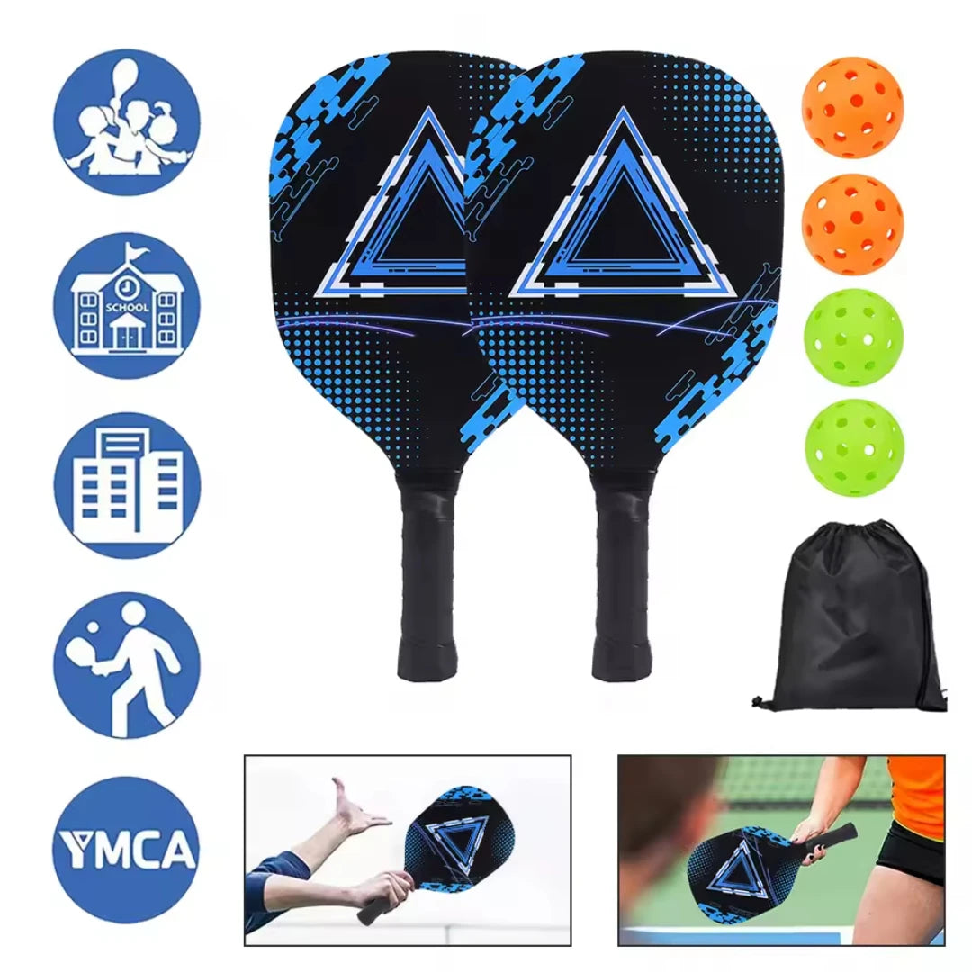 Pickle Ball Paddle Set 1 Portable Carry Bag Pickleball Paddles Pickleball Rackets with 2 Paddles 4 Pickleball Balls for Beginner