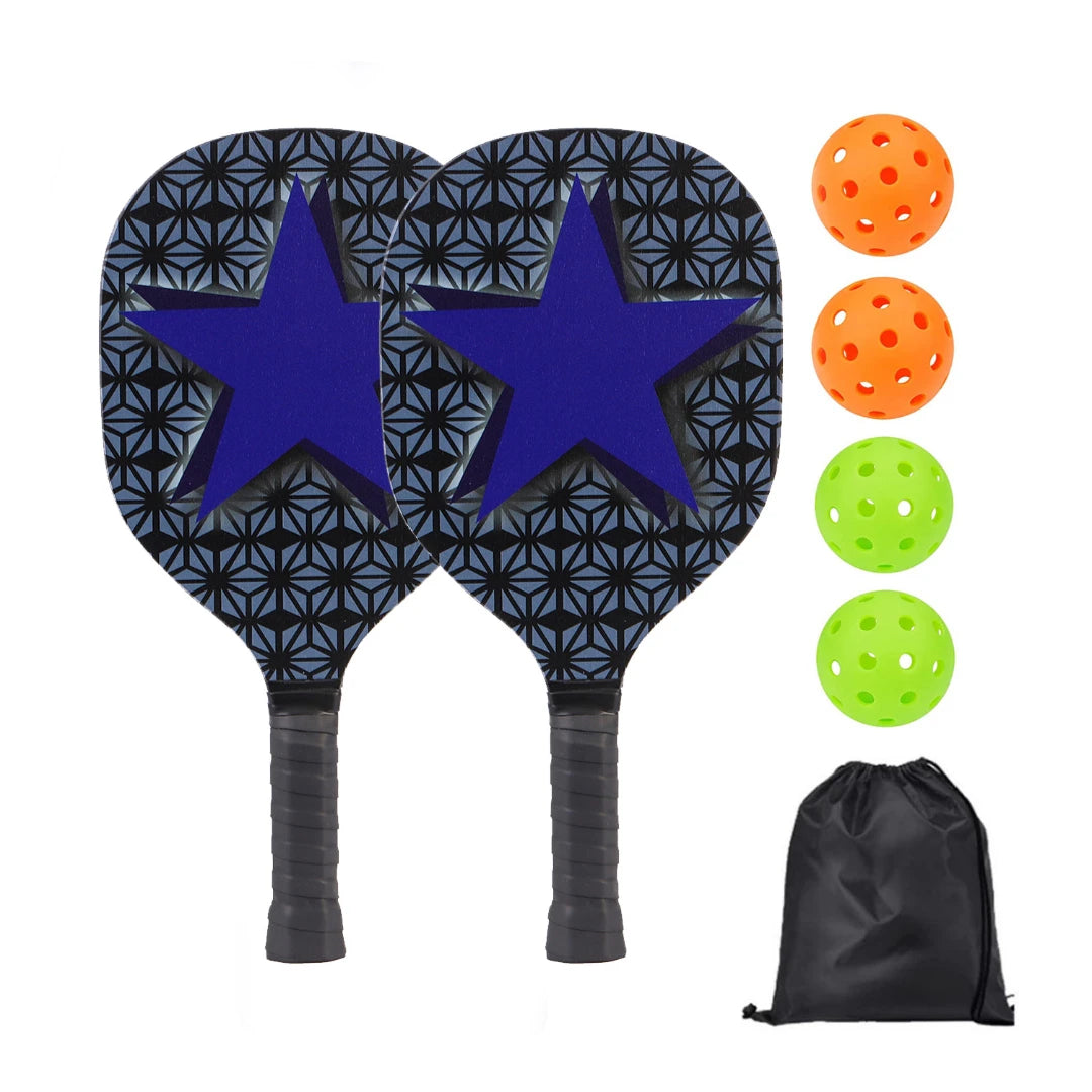 Pickle Ball Paddle Set 1 Portable Carry Bag Pickleball Paddles Pickleball Rackets with 2 Paddles 4 Pickleball Balls for Beginner