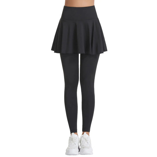 PTOLOCIF Women’s Skirted Yoga Leggings Black