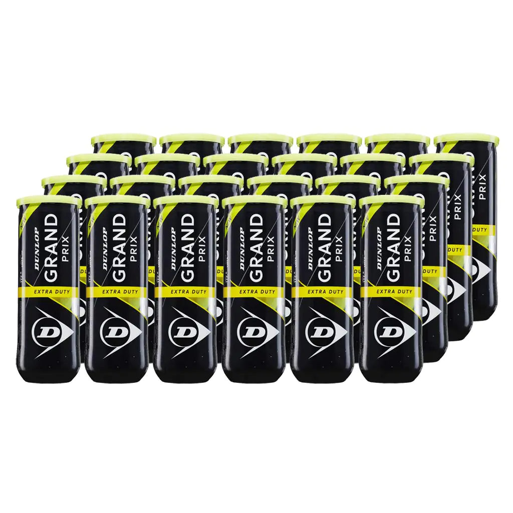 Dunlop Grand Prix Extra Duty Tennis Balls - Case of 24 Cans (72 Balls)