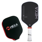 Hexa Stinger Raw Carbon Fiber Pickleball Paddle, USAPA Approved, White