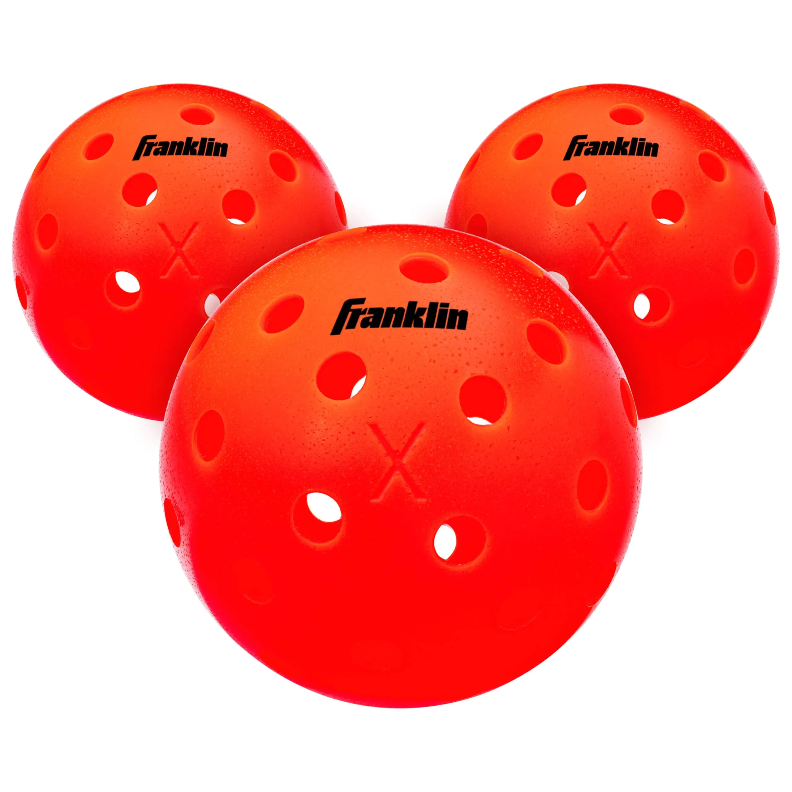 Franklin X-40 Outdoor Pickleball Balls, USAPA Approved, 3-Pack (Ember)